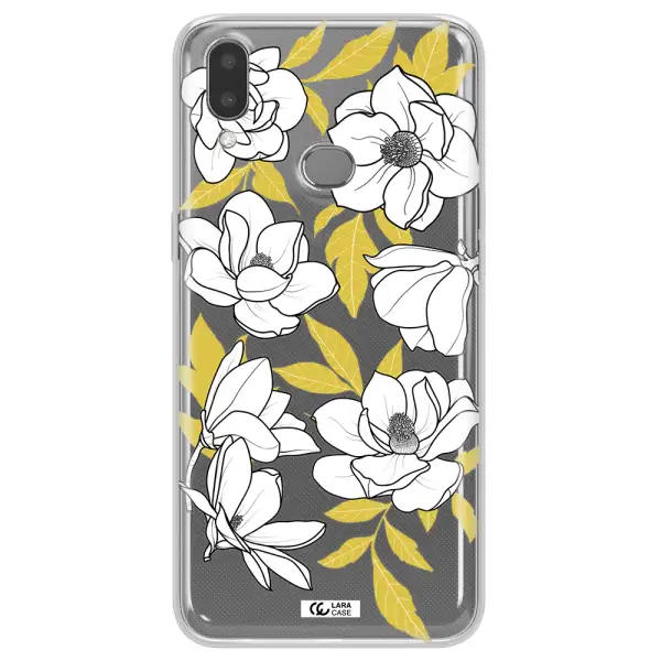 White Quince Flower Samsung A10S Clear TPU Case