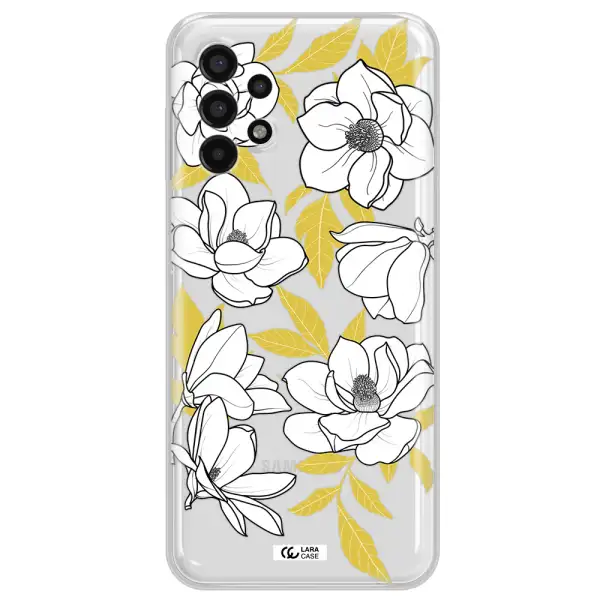 White Quince Flower Samsung A13 4g Clear TPU Case
