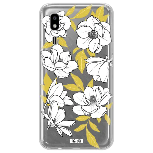 White Quince Flower Samsung A2 Core Clear TPU Case