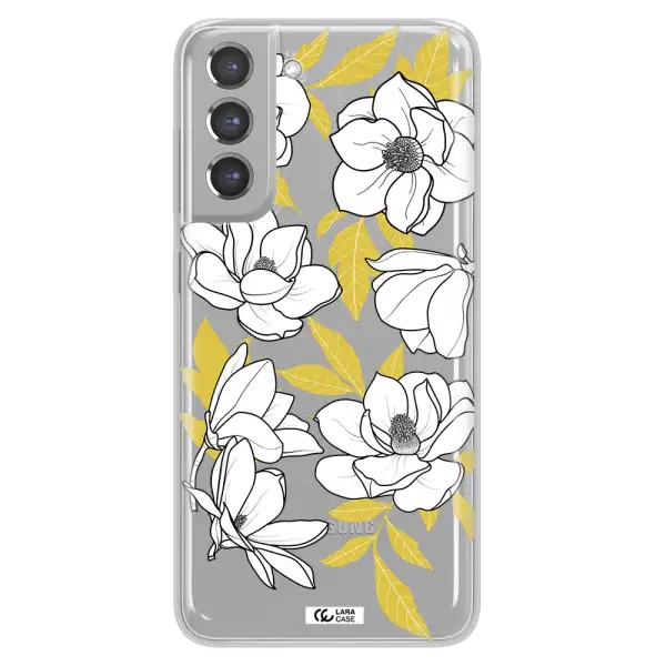 White Quince Flower Samsung A21 Fe Clear TPU Case