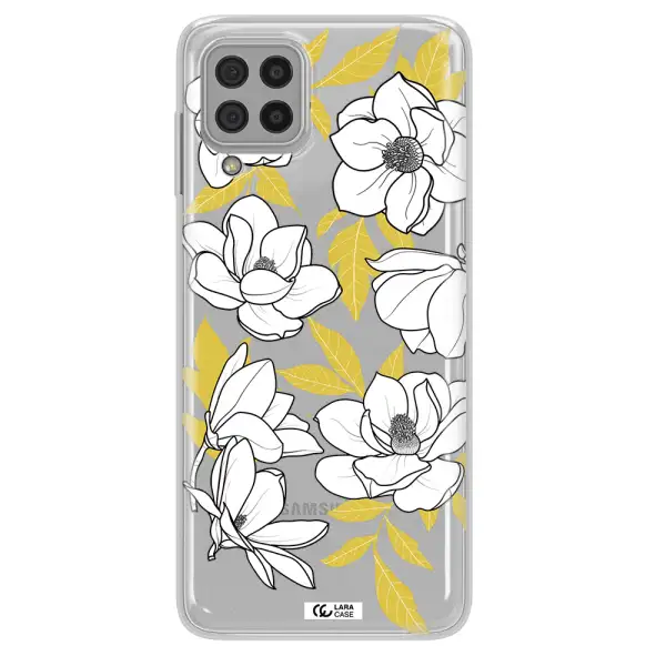 White Quince Flower Samsung A22 4g Clear TPU Case