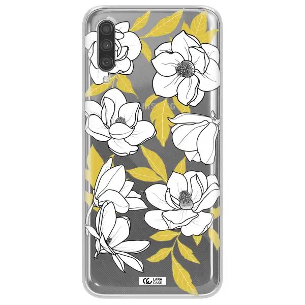 White Quince Flower Samsung A30S Clear TPU Case