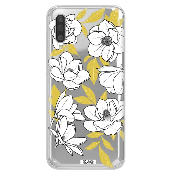 White Quince Flower Samsung A50S Clear Tpu Case