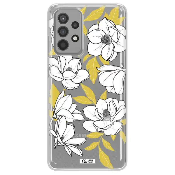 White Quince Flower Samsung A52 Clear TPU Case
