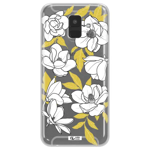White Quince Flower Samsung A6 Clear TPU Case