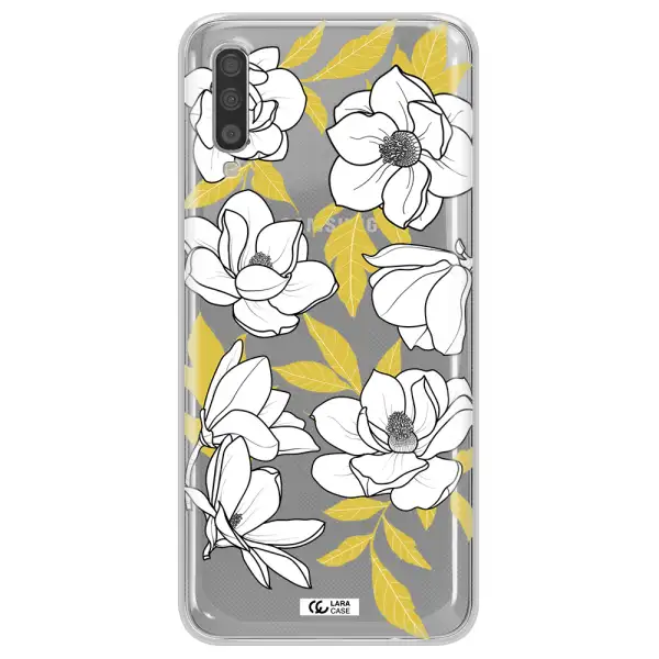 White Quince Flower Samsung A70 Clear TPU Case