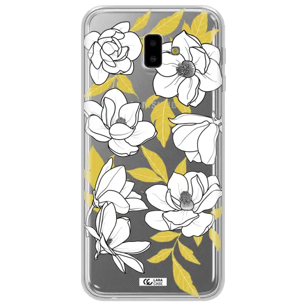 White Quince Flower Samsung J6 Plus Clear TPU Case
