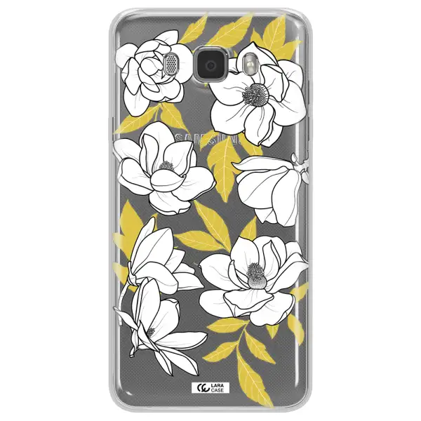 White Quince Flower Samsung J7 2016 Clear TPU Case