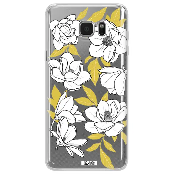White Quince Flower Samsung Note 5 Clear TPU Case