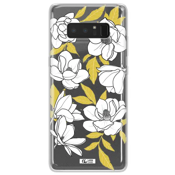 White Quince Flower Samsung Note 8 Clear TPU Case