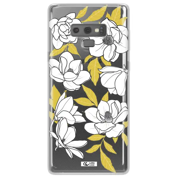 White Quince Flower Samsung Note 9 Clear TPU Case