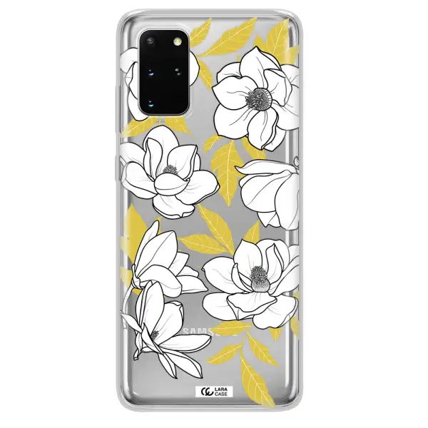 White Quince Flower Samsung S 20 Plus Clear TPU Case