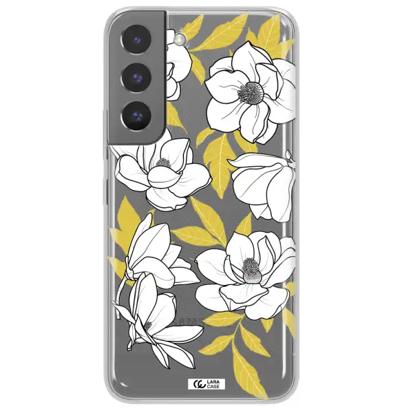 White Quince Flower Samsung S 22 Plus Clear TPU Case