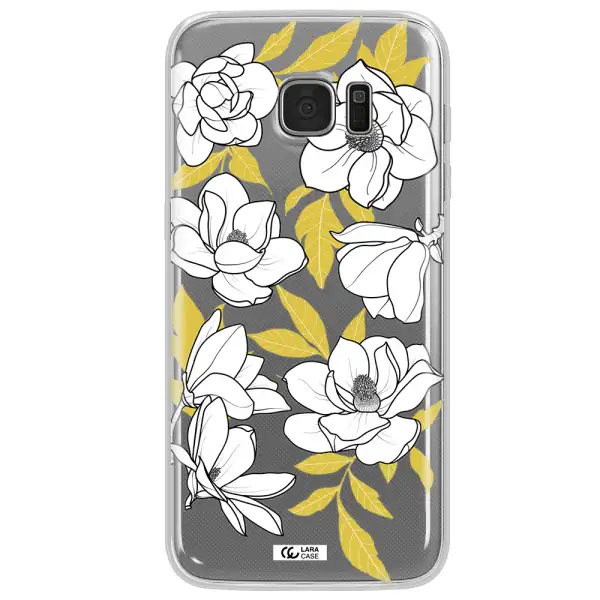 White Quince Flower Samsung S7 Edge Clear TPU Case