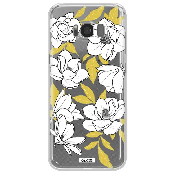 White Quince Flower Samsung S8 Plus Clear TPU Case