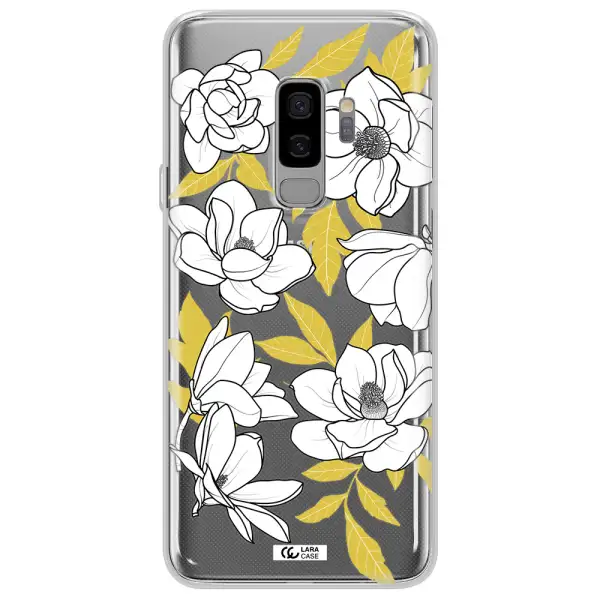 White Quince Flower Samsung S9 Plus Clear TPU Case