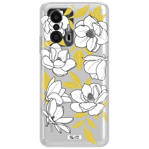 White Quince Flower Xiaomi 11T Clear Tpu Case
