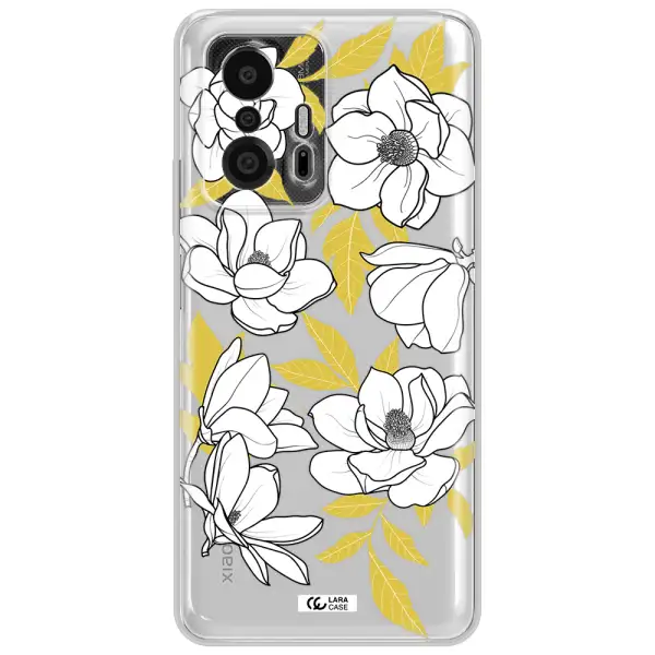 White Quince Flower Xiaomi 11T Pro Clear Tpu Case