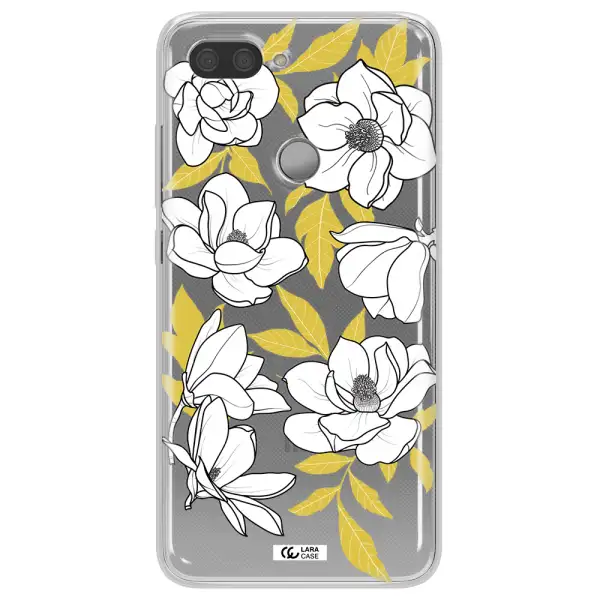 White Quince Flower Xiaomi Mi 8 Lite Clear TPU Case