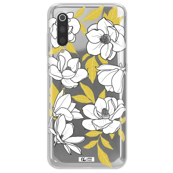 White Quince Flower Xiaomi Mi 9 Clear TPU Case