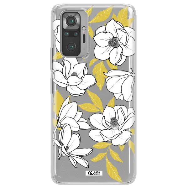 White Quince Flower Xiaomi Note 10 Pro Clear TPU Case