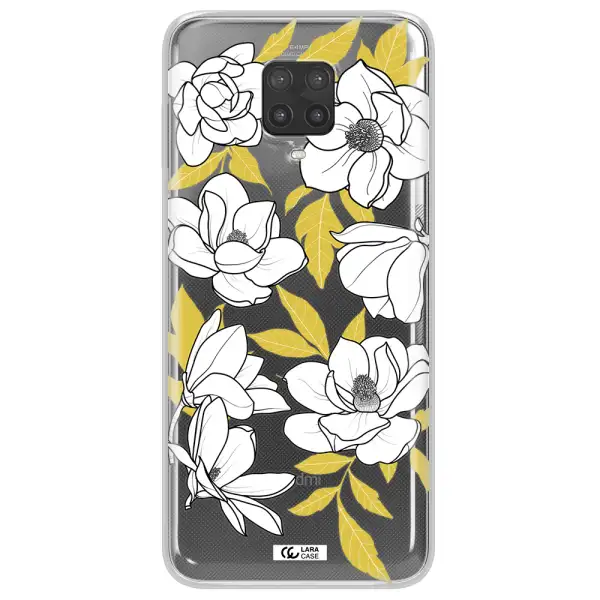 White Quince Flower Xiaomi Note 9 Pro Clear TPU Case