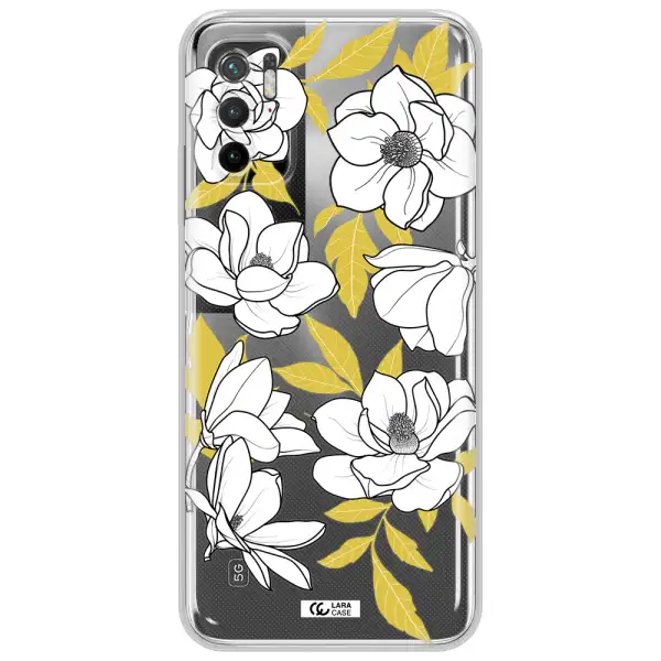White Quince Flower Xiaomi Poco M4 Pro 5G Clear Tpu Case