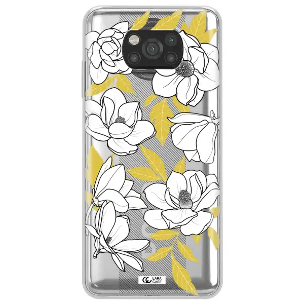 White Quince Flower Xiaomi Poco X3 Clear TPU Case