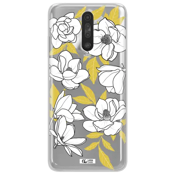 White Quince Flower Xiaomi Redmi K30 Clear TPU Case