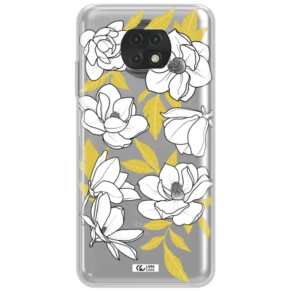 White Quince Flower Xiaomi Redmi Note 9T Clear Tpu Case