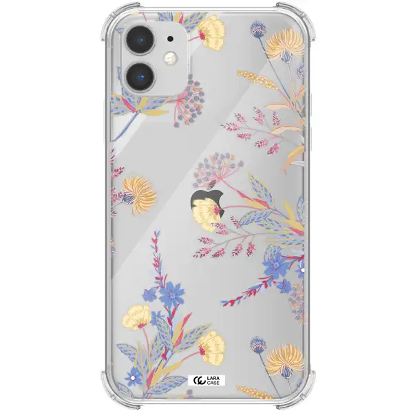 Pastel Fall Flowers Apple iPhone 11 Clear PC Case