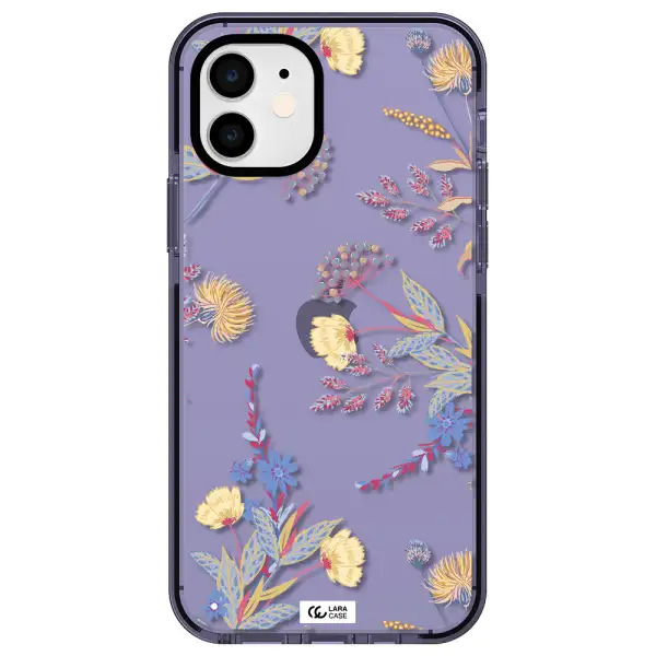 Pastel Fall Flowers Apple iPhone 11 impact Lilac Case