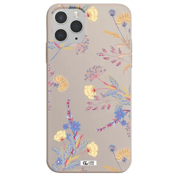 Pastel Fall Flowers Apple iPhone 11 pro max Silicone Stone Case