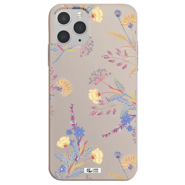 Pastel Fall Flowers Apple iPhone 11 pro Silicone Stone Case