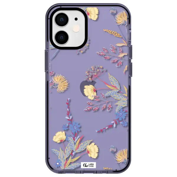 Pastel Fall Flowers Apple iPhone 12 mini impact Lilac Case