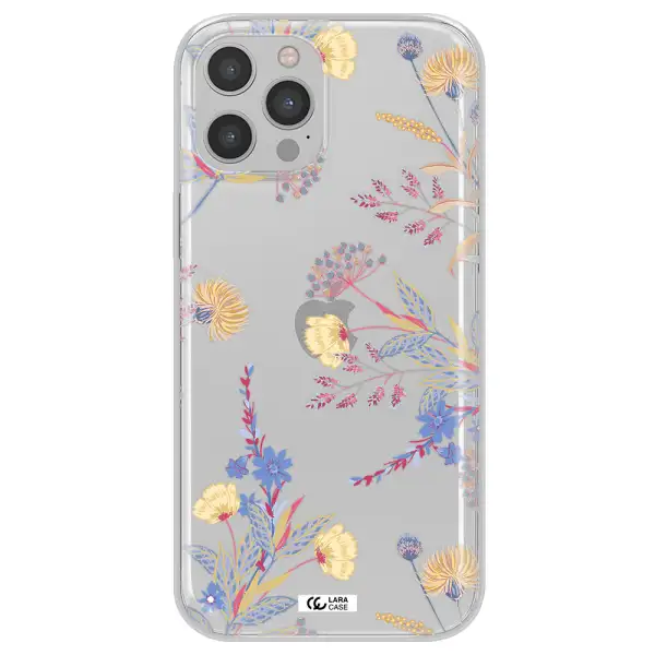 Pastel Fall Flowers Apple iPhone 12 pro Clear TPU Case
