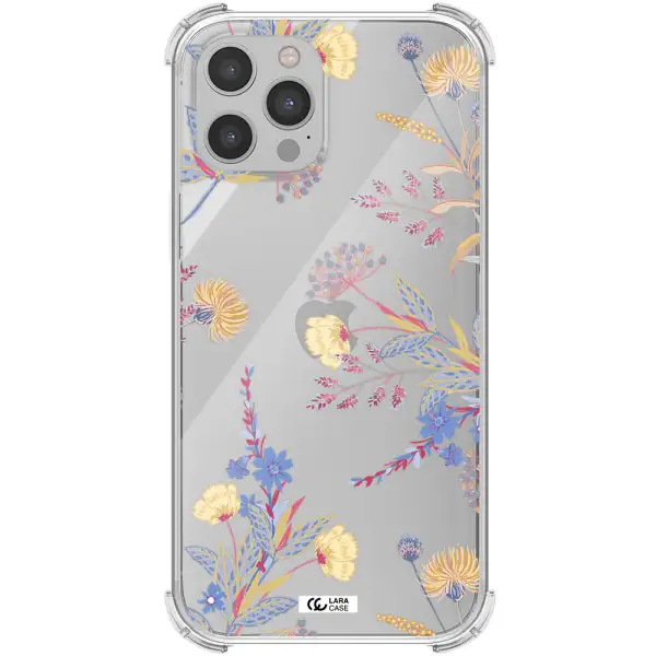 Pastel Fall Flowers Apple iPhone 12 pro max Clear PC Case