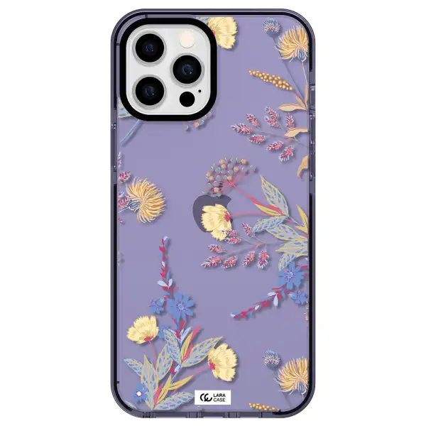 Pastel Fall Flowers Apple iPhone 12 pro max impact Lilac Case
