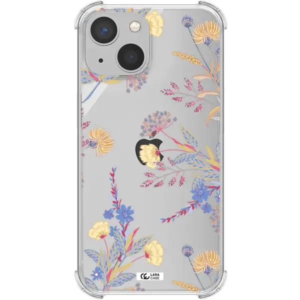 Pastel Fall Flowers Apple iPhone 13 Clear PC Case