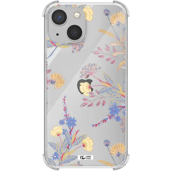 Pastel Fall Flowers Apple iPhone 13 mini Clear PC Case