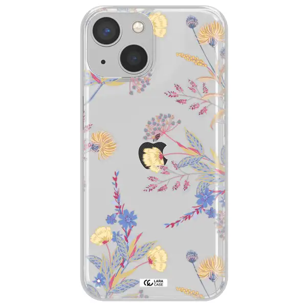 Pastel Fall Flowers Apple iPhone 13 mini Clear TPU Case