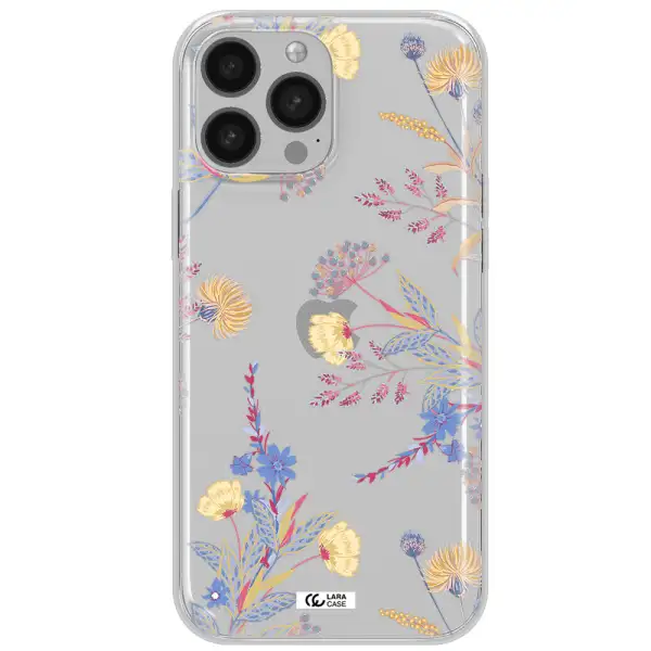 Pastel Fall Flowers Apple iPhone 13 Pro Clear TPU Case