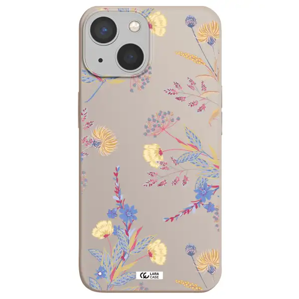 Pastel Fall Flowers Apple iPhone 13 Silicone Stone Case