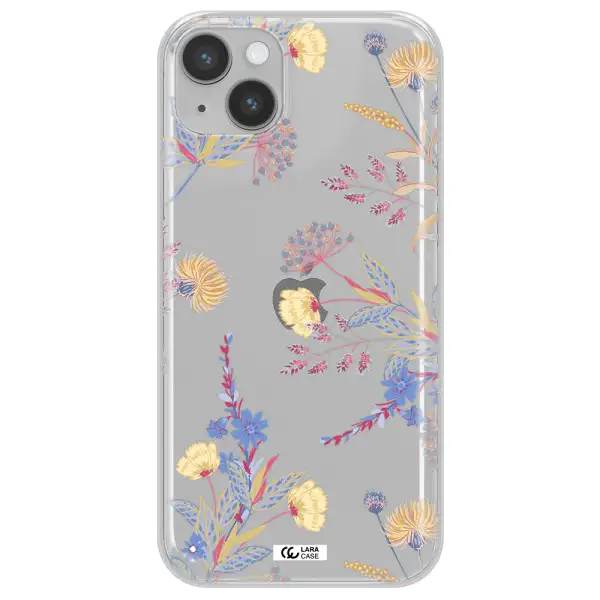 Pastel Fall Flowers Apple iPhone 14 Clear TPU Case