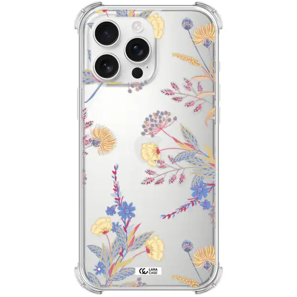 Pastel Fall Flowers Apple Iphone 16 Pro Max Clear Pc Case
