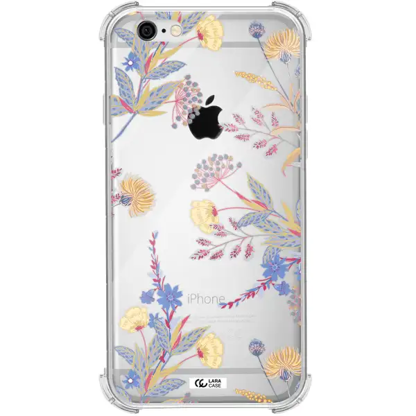 Pastel Fall Flowers Apple iPhone 6 Clear PC Case