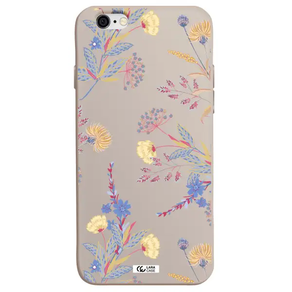 Pastel Fall Flowers Apple iPhone 6 Silicone Stone Case