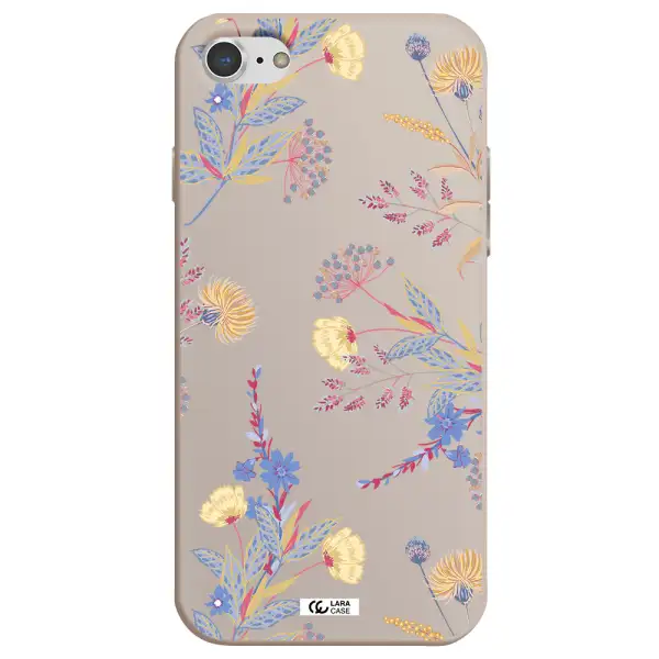 Pastel Fall Flowers Apple iPhone 7 Silicone Stone Case