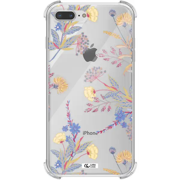 Pastel Fall Flowers Apple iPhone 8 plus Clear PC Case