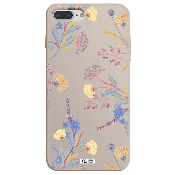 Pastel Fall Flowers Apple iPhone 8 plus Silicone Stone Case